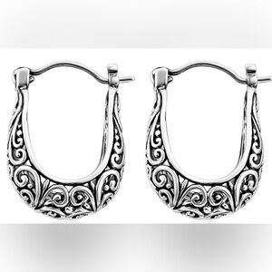 Bali Legacy Sterling Silver Hoops NWB